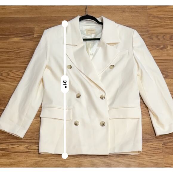 LOULOU STUDIO Ivory Harat Double-Breasted Stretch-Wool Blazer size XS - Picture 4 of 14